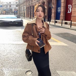 WANGGONGZHU | Fashionable Short Coat Jacket Womens Spring Autumn 2025 New Style British Style Casual Stylish Princess Windbreaker