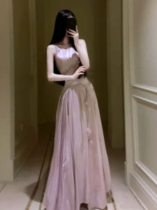 CHANGTONG | Purple High-End Sleeveless Top & High Waist Skirt Set