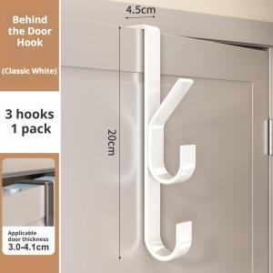 Quality Free-Punch Door Hanging Hook Over The Door Multifunctional Metal Hook Door Back Type Hat Coat Hanger Home