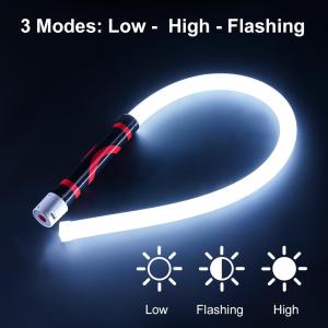 Flexible LED Work Light Rechargeable 800LM Waterproof Bendable Flashlight for Auto Repair Home Garage Outdoor Emergency Lighting
