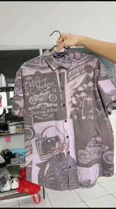 Kemeja Pria/Wanita Dewasa Lengan Pendek | SPOON | Motif - Motorcycle