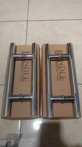 Handle Pintu Kaca Suling & Baut Tembus Stainless 33cm