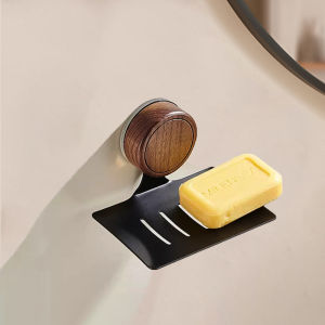 Hộp Đựng Xà Phòng Bằng Gỗ Hickory Treo Tường Không Cần Đục Lỗ Giá Để Xà Phòng Phòng Tắm Giá Để Xà Phòng Kiểu Dáng Cổ Điển