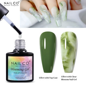NAILCO 10ml Blooming Gel Soak Off UV Flower Watercolor Gel Polish Varnish Blossom Nail Art Transparent Manicure Effect Nail Glue