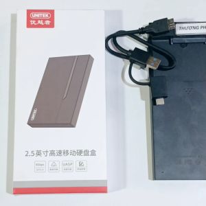 Hộp Box ổ cứng 2.5 Dual USB và Type C (Box HDD 2.5 Sata cáp USB 3.0 kết nối Dual USB và Type C)