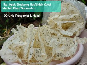 1kg. Opak Singkong Mentah ilat / Lidah Kucai Khas Wonosobo