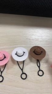 จุกปิดหลอดดูดน้ำ รูปหมวกซิลิโคน ขนาด10mm. ฝาปิดหลอดดูดน้ำ กันฝุ่น