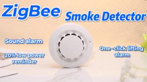 SMATRUL Zigbee Tuya WiFi pengesan penggera asap pintar penggera kebakaran sistem keselamatan rumah perlindungan 90db sokongan laraskan kepekaan jumlah asap rumah gabungan kebakaran penggera APP pemantauan jauh lorong dapur sistem keselamatan rumah bomba