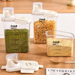 Bình Chứa Nhựa Kín Khí Đựng Bột Giặt Ngũ Cốc - Hộp Đựng Nhà Bếp Chống Ẩm Có Cốc Đo