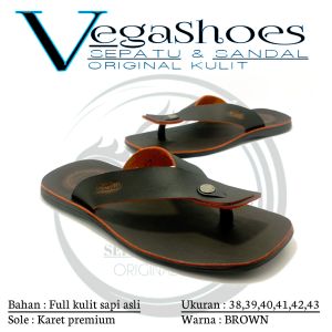 sandal kulit terbaru full kulit sapi sandal jepit anak muda keren