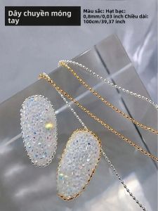 Chuỗi Trang Trí Móng Tay Màu Vàng Hồng/bạc Hạt Đá Pixie Kim Loại Gắn Móng Phụ Kiện Trang Trí Làm Móng Nghệ Thuật Đồ Trang Sức