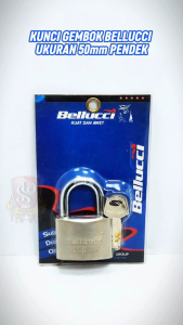 50mm Leher Pendek Gembok BELLUCCI / Kunci Pengaman Pagar Pintu Rumah Bellucci Gembok 50mm Leher Pendek Anti Maling Kuat Tahan Karat