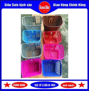 giỏ nhựa  rổ nhựa cho xe đạp người lớn và xe đạp trẻ em - hàng đẹp nhựa nguyên sinh giữ màu bền bỉ ( tặng thêm bộ bắt ốc mới )