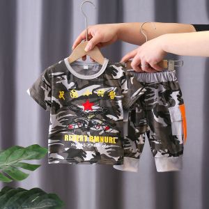 Kids Camouflage Clothing Suit Summer Pure Cotton Baby Military Special Forces Clothing 1 Boy 2 Years Old 3 Small Special Police Clothes 4