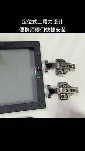 Aluminum Frame Hinge malist Door Damper Hinge Alloy Door  Black Narrow Edge Glass Door Hinge Buffer Two-Stage Force