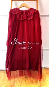 AKFAS - Gamis Anak Perempuan Brokat Tile | Baju Muslim Anak Kondangan Lebaran Syari Cantik