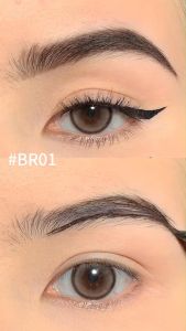 PINKFLASH 2pcs eye makeup set Waterproof Non-caking Eyebrow Pomade Cream And Mistake-free Liquid Eyeliner