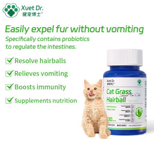 Xvet Dr Cat Grass Hairball Tablets Pet Cat Dietary Supplement Vitamin for Cat