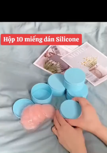 HỘP 10 miếng dán NHŨ HOA SILICON HỘP XANH
