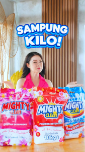 10 KILOS Mighty Clean Detergent Powder Detergent Premium 10 KILOGRAM SACK - JUMBO SACK RED 10 KGS