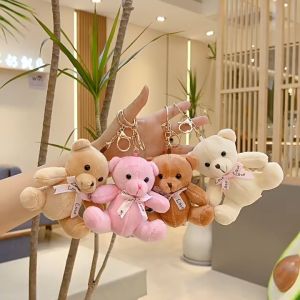 Gantungan Kunci Boneka Bear Tedy Bear Pita Bulu Halus Lembut Murah Boneka Beruang Import