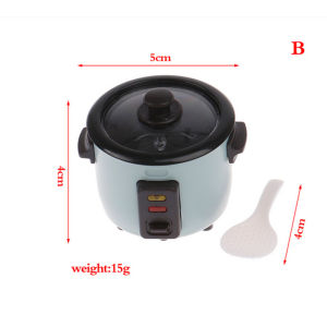 Miniature 6 Point Model Rice Bucket Kettle Air Fryer Display Toy for Collectors Non Functional Simulation Playset Toy