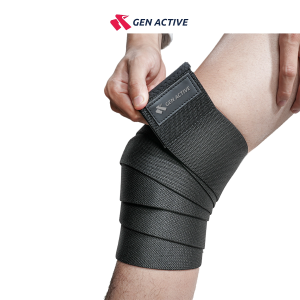 GEN ACTIVE Knee Protector Elastis Knee Adjustable Pelindung Lutut Gym Fitness Therapy Weightlifting