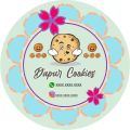 stiker cookies / label makanan bentuk bulat / label cookies. 