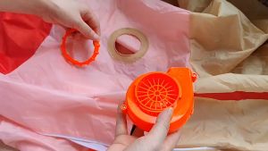 Máy Quạt Thổi Khí Bơm Hơi Dùng Pin Hoặc Sạc Dự Phòng Cho Trang Phục Mascot Đồ Phao