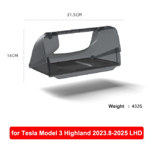Center Console Screen Under Storage Box For Tesla Model 3 Y Juniper 2026 2025-2020 Center Console Hidden Storage Organizer Tray