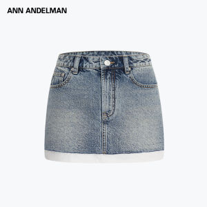 ANN ANDELMAN | Unique Straight Fit Pencil Mini Denim Skirt