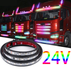 1M 2M 2.4M Atmosphere Decorative Led Light Strip RGB Colorful Warning light Flexibility 5-10W RGB Headlight Bar Truck Light 24V