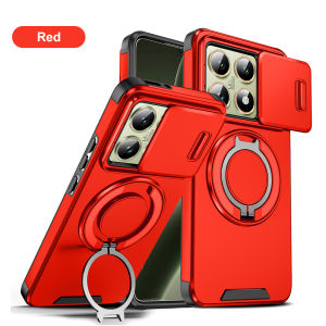 TAOYUNXI | Armor Magnetic Ring Bracket Holder Phone Case For Xiaomi 14T Pro 14T Slide Camera Lens Protection For Magsafe Stand Funda Cover