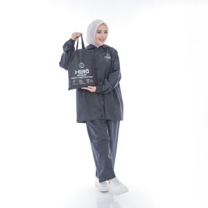 Jas Hujan Mantel Pria Wanita BY HERO Elastis Anti Rembes