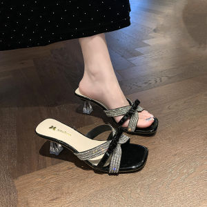 DIANCHA | French Crystal-studded High Heel Sandals