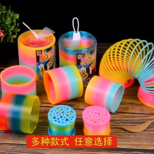 Lò Xo Cầu Vồng Loại To Cho Bé Giải Trí Lò Xo Ma Thuật 7 Màu Đường Kính 8.7cm Lò Xo Đồ Chơi