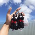 Studio Hayao Miyazaki Kiki's Delivery Service Black JiJi Plush Toy Cute Mini Black Cat Kiki Stuffed Toy Keychain Pendant. 