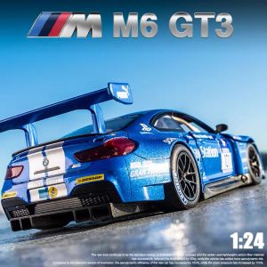 โมเดลรถ M6 BMW ขนาด1:24 GT3รถโลหะผสมรถเบารถ Diecast ของสะสมคนรักวันเกิดสำหรับเด็กของขวัญโลหะของเล่นของเด็กผู้ชาย