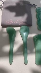 Ngọc Cạo Gió ( Đá Thật) Massage Đá Guasha Đả Thông Kinh Lạc Dùng Trong Spa Đông Y