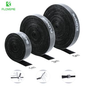 FLOVEME 5M/3M/1M Line Cable Organizer Mciro USB TypeC Cabo Wire Winder Earphone Cord Charger Cable Protector Holder Cable Management