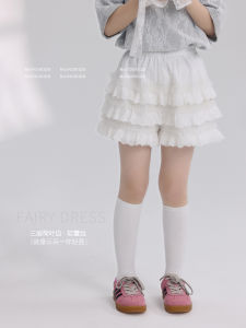 Girls Lace Trim Short Pants Childrens Clothing Summer New Style Kids Pants Casual Cake Skirt Style Half Skirt for Girls