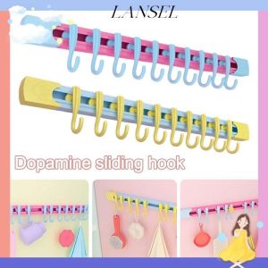31CM Portable Multifunctional Colour Hook Kitchen Cupboard Door Long Row Hook Cabinet Hanger Storage Rack for Cabinet Door