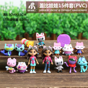 บ้านตุ๊กตา Gabbys Dollhouse รูปปลาดิบเค้กแมว ของเล่นตุ๊กตาสุดน่ารัก โมเดลที่อยู่อาศัยสำหรับตุ๊กตา