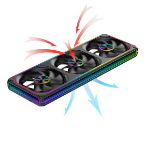 Quạt Làm Mát JUMPEAK HM120 120mm ARGB Cho Case PC Chơi Game Tản Nhiệt Nước 360 240 Quạt RGB Gương Vô Cực Kết Hợp Với Cấu Trúc Tích Hợp