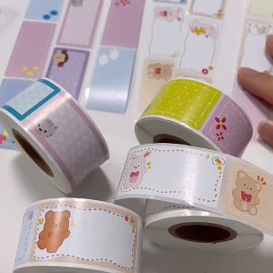 Sticker Tag Nama Sampul Buku Label Toples Jar Kado Kemasan 25 x 5 cm (1 roll isi ±250 pcs)