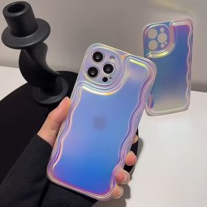 Soft Case Hologram X XS 11 12 13 14 PRO MAX Fairy Matte Gradasi Laser Case Cute Korean Silicone Softcase Shockproof Pillow Case