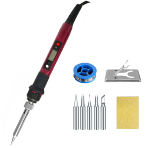 80W Digital Display Electric Soldering Iron Household Welding Adjustable Temperature Welding Pen Maintenance Tool Set