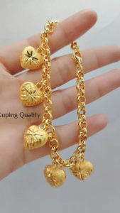 Highquality Xuping Bangkok Gold Plated Heart Charm Bracelet for Women Hypoallergenic and Nontarnish