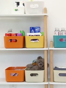 Plastic Storage Organizer Box Multipurpose Basket Portable With Handle Office Kitchen Bekas Kotak Plastik Simpan Barang