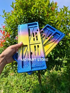 PLAT NOMOR MOTOR TWOTONE PELANGI FRAME
